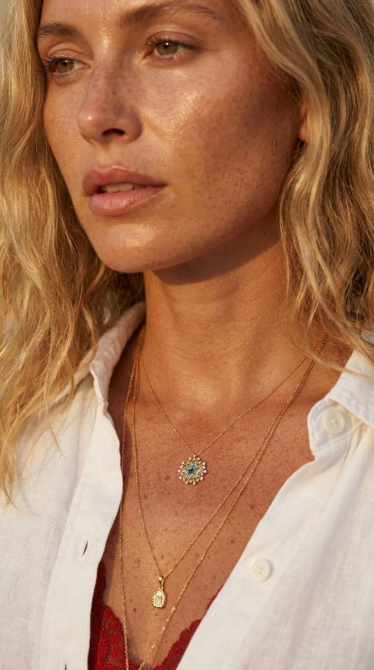 The Turquoise Starburst Aura Necklace