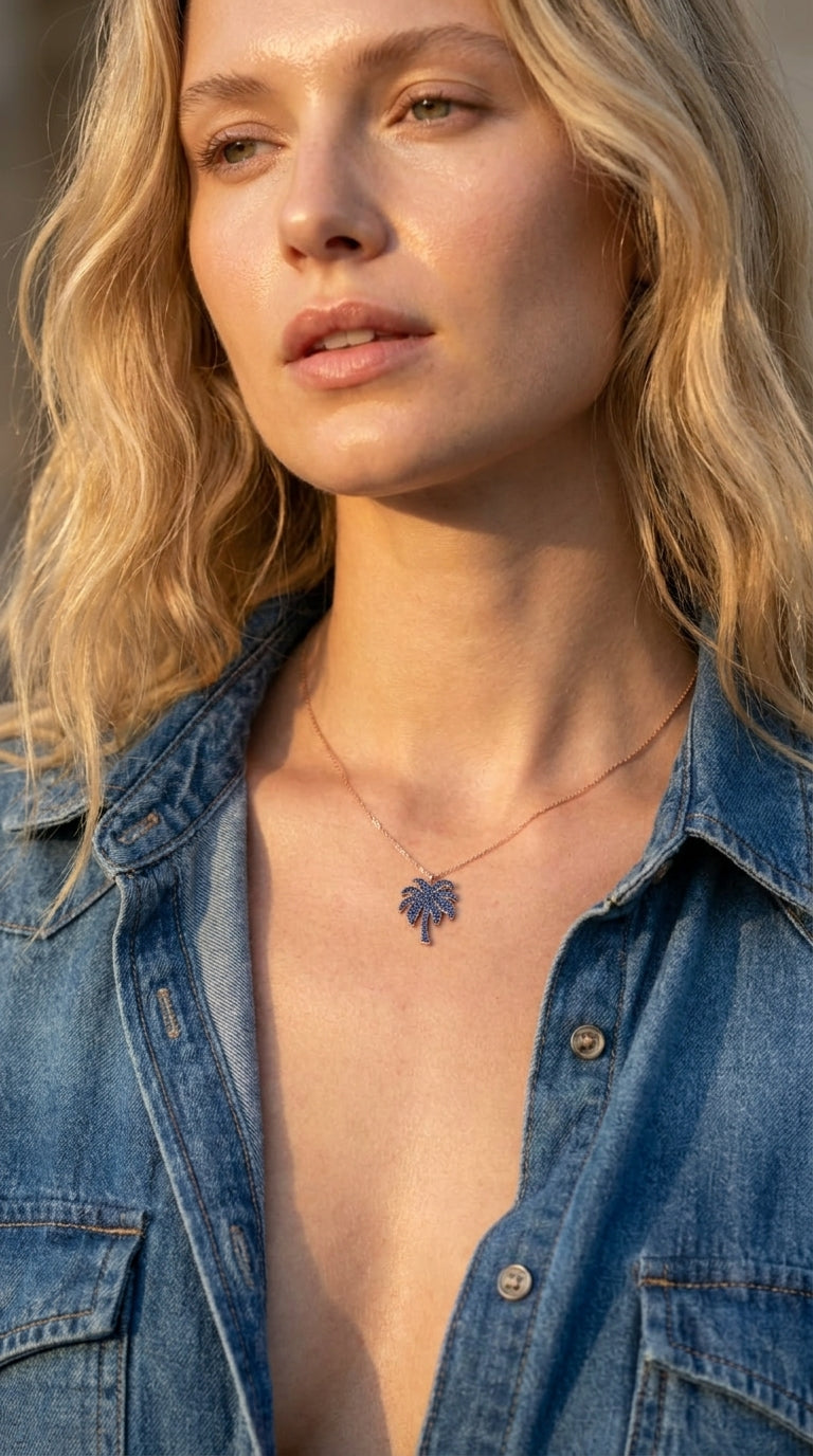 Icons of Summer Palm Necklace