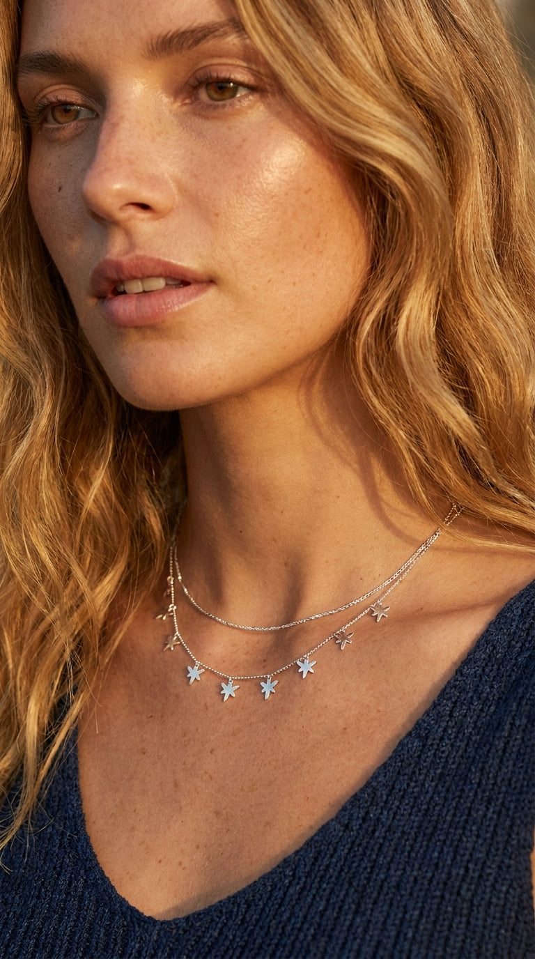 Golden Jasmine Star Necklace