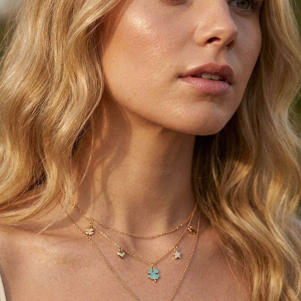 Charmed Life Turquoise Clover Necklace