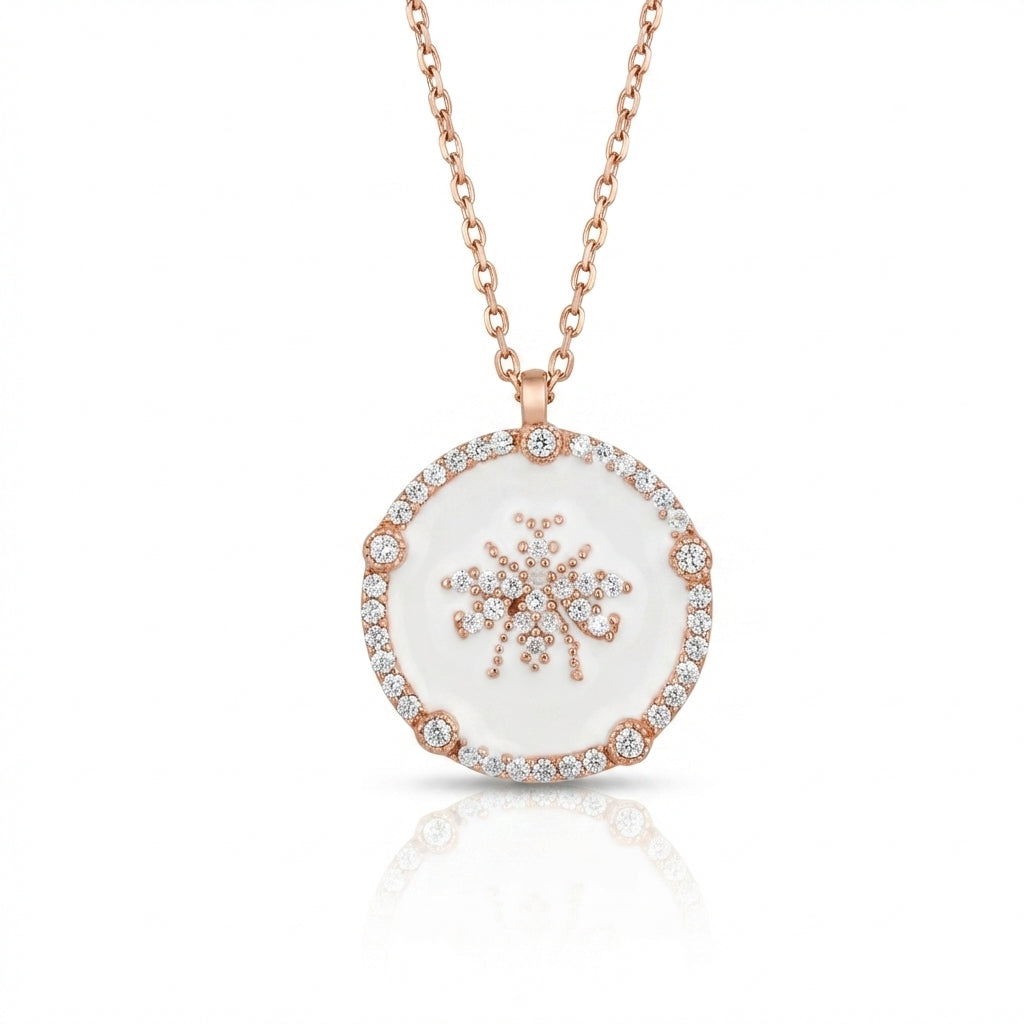 The Radiant Honeybee Halo Necklace