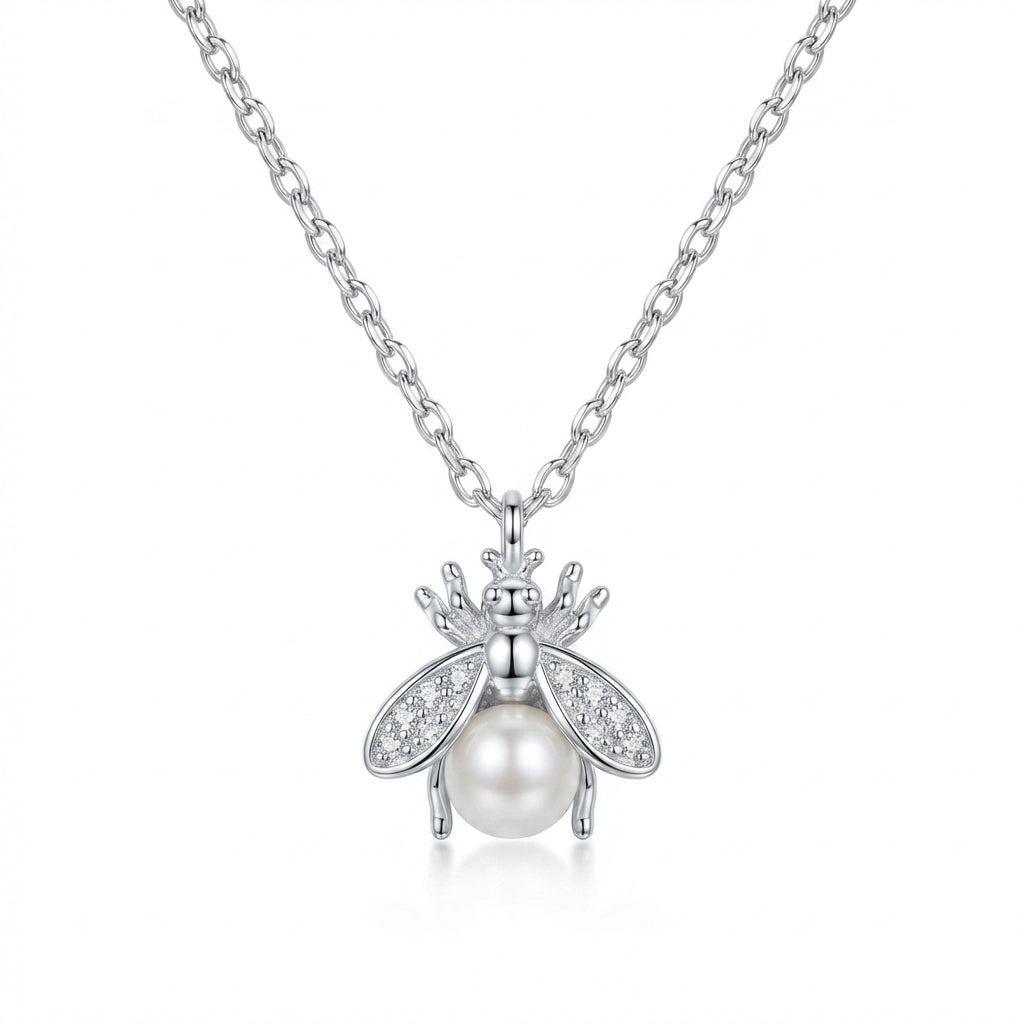 Pearl Queen Bee Aura Necklace