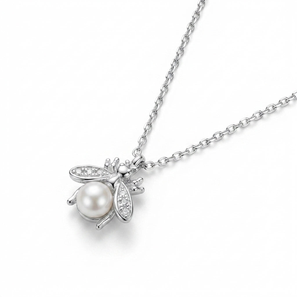 Pearl Queen Bee Aura Necklace