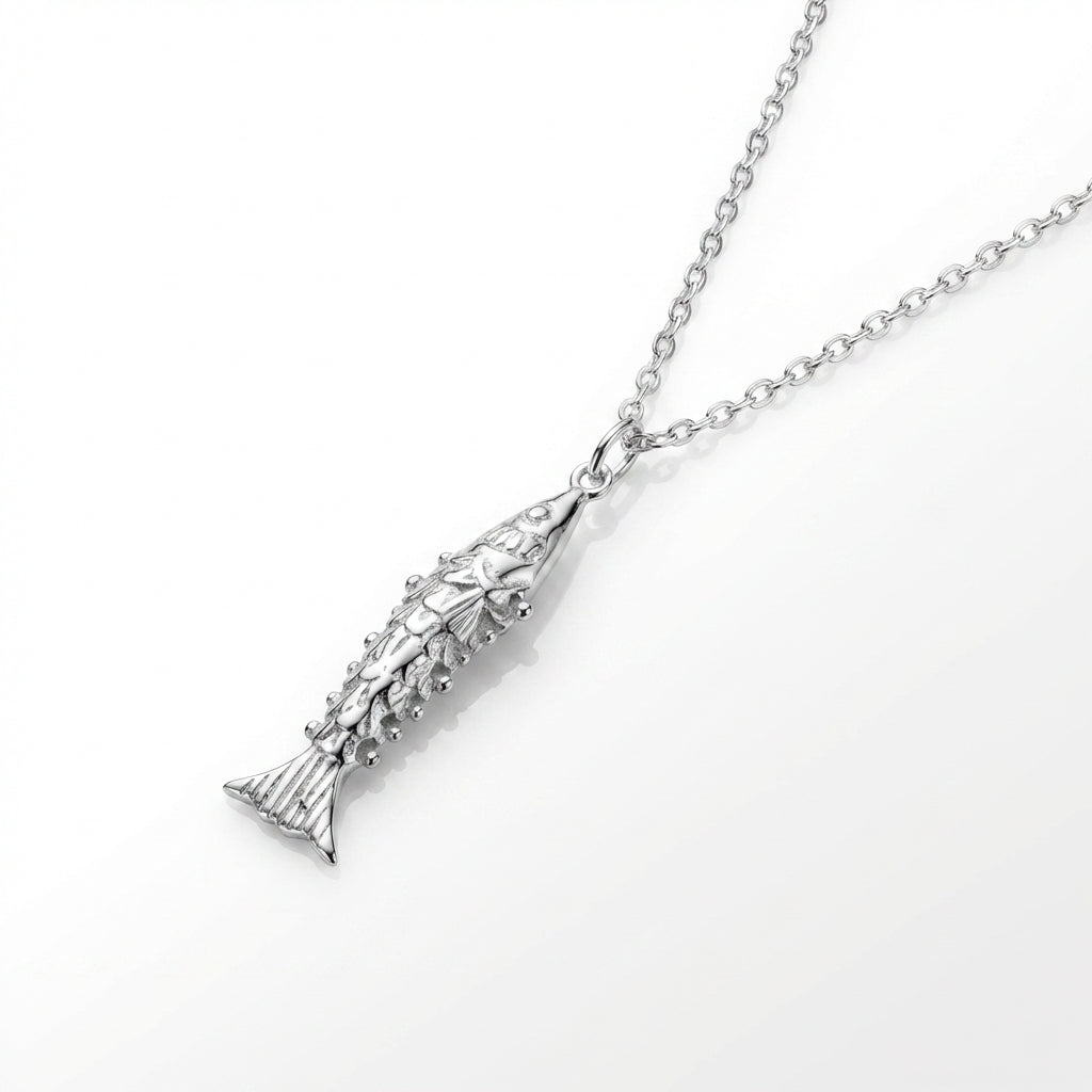 Shimmering Scales Fish Pendant