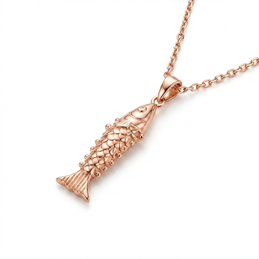 Shimmering Scales Fish Pendant