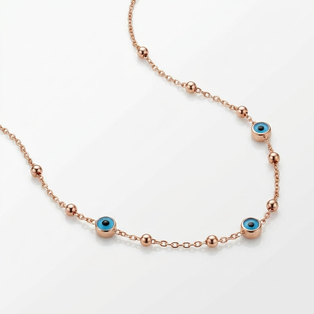 Golden Harmony Evil Eye Necklace