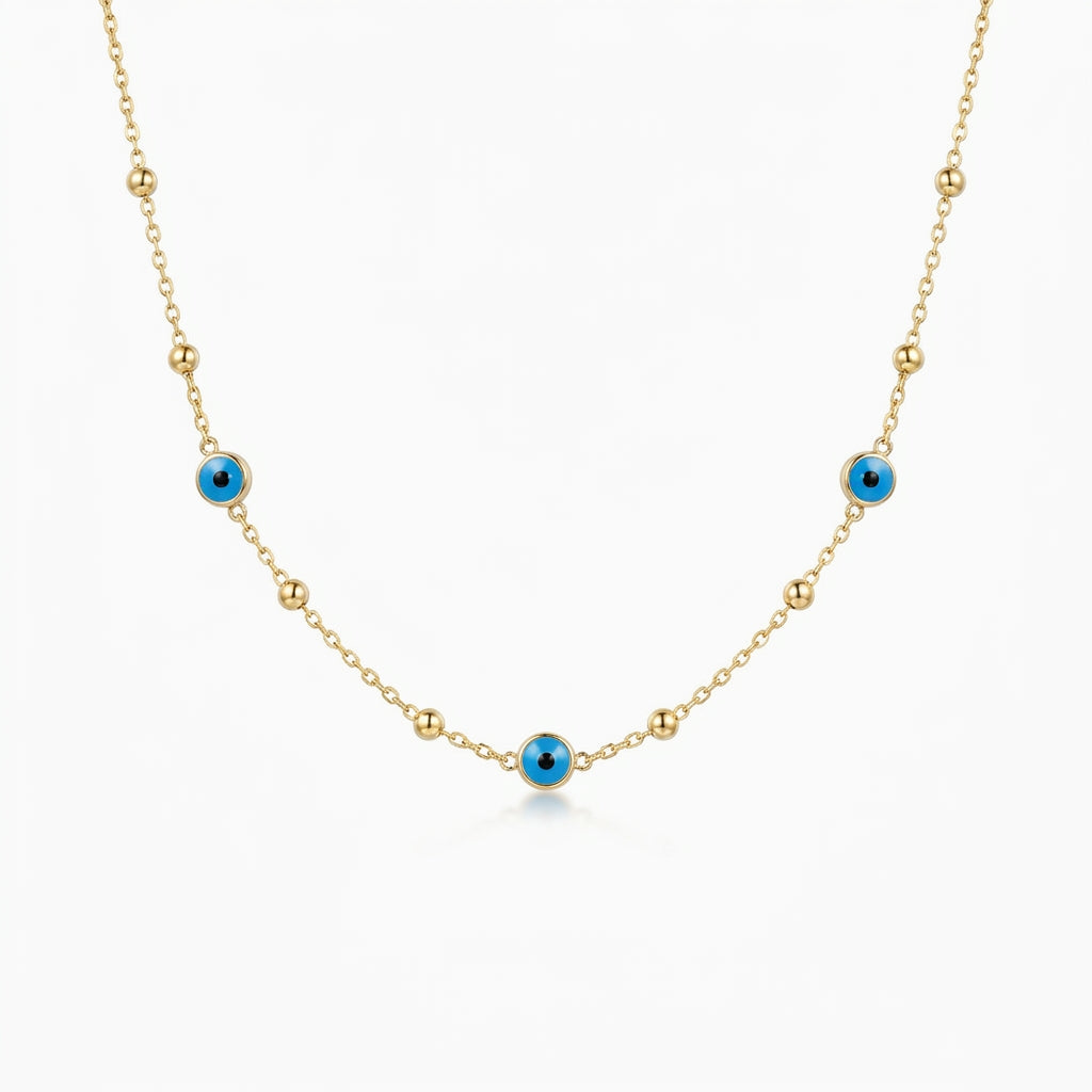 Golden Harmony Evil Eye Necklace