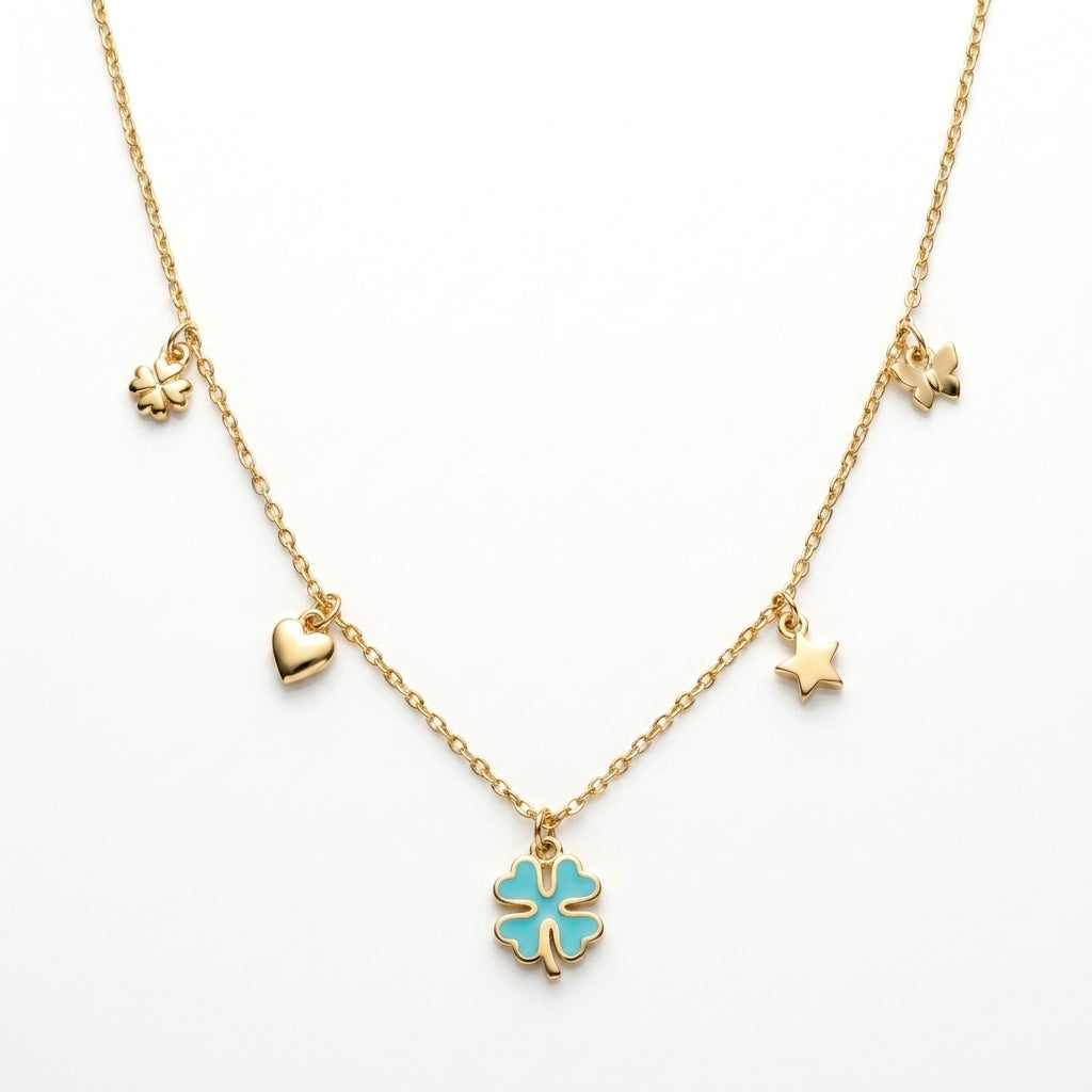 Charmed Life Turquoise Clover Necklace