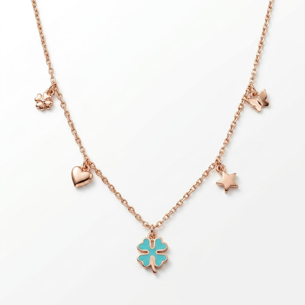 Charmed Life Turquoise Clover Necklace
