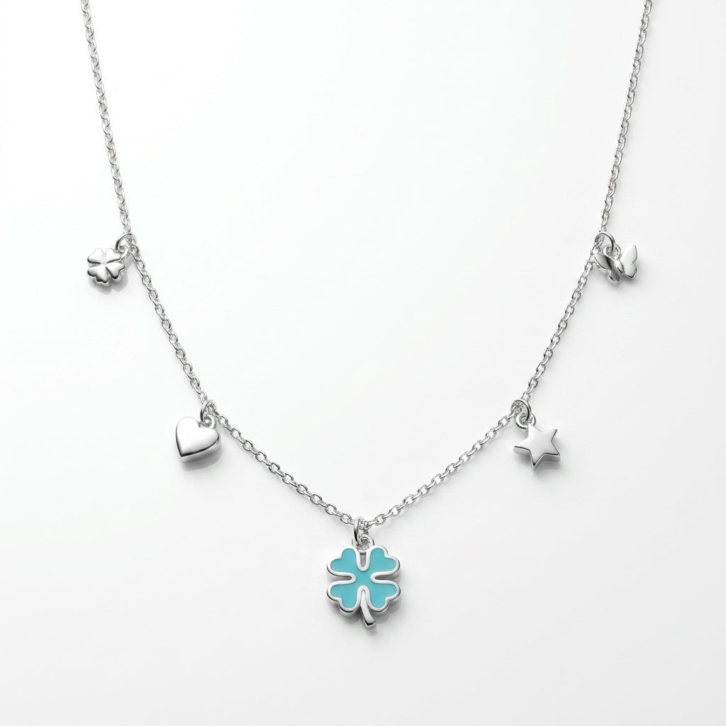 Charmed Life Turquoise Clover Necklace