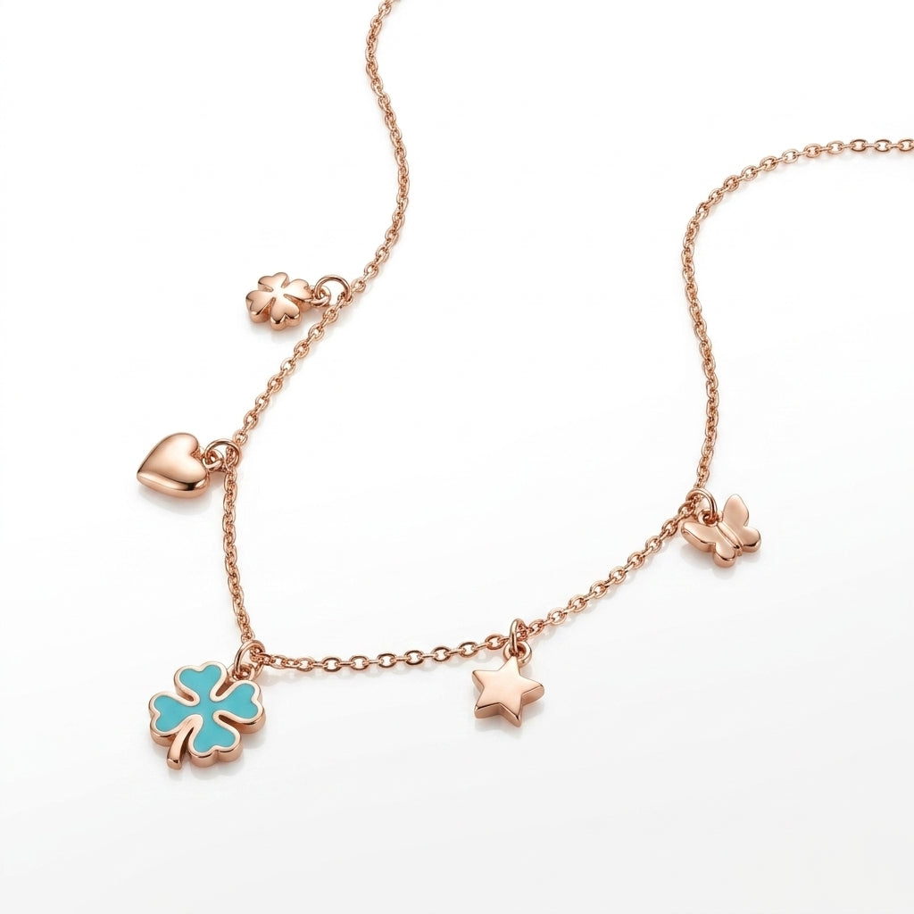 Charmed Life Turquoise Clover Necklace