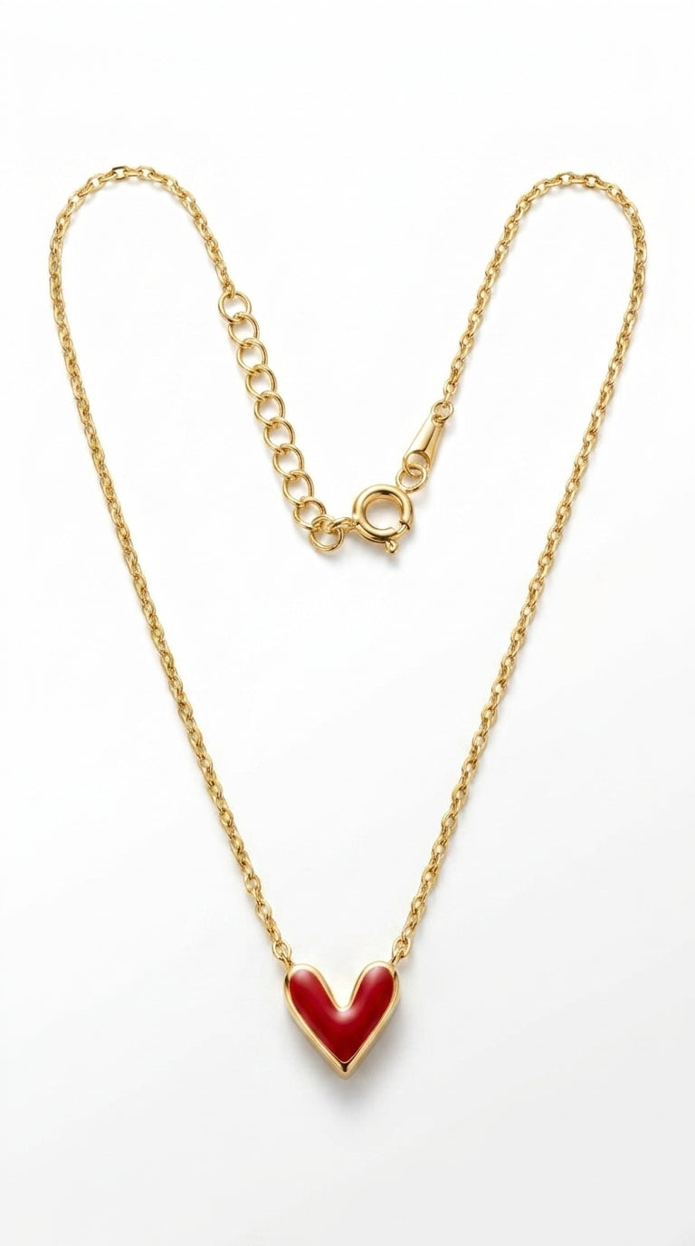 Scarlet Aura Heart Necklace