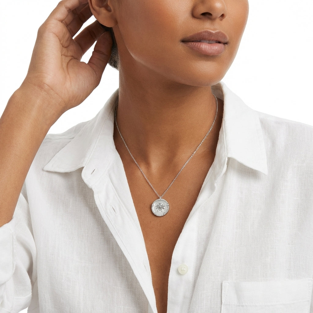 The Radiant Honeybee Halo Necklace