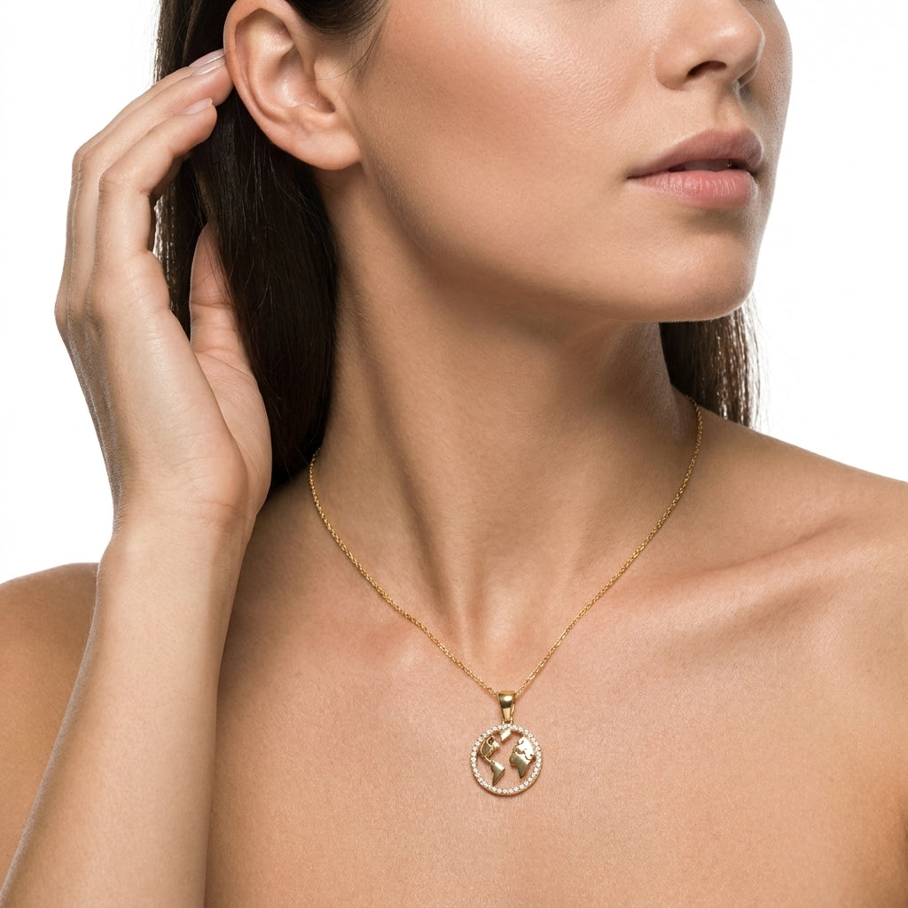 Terra Sparkle Halo Necklace