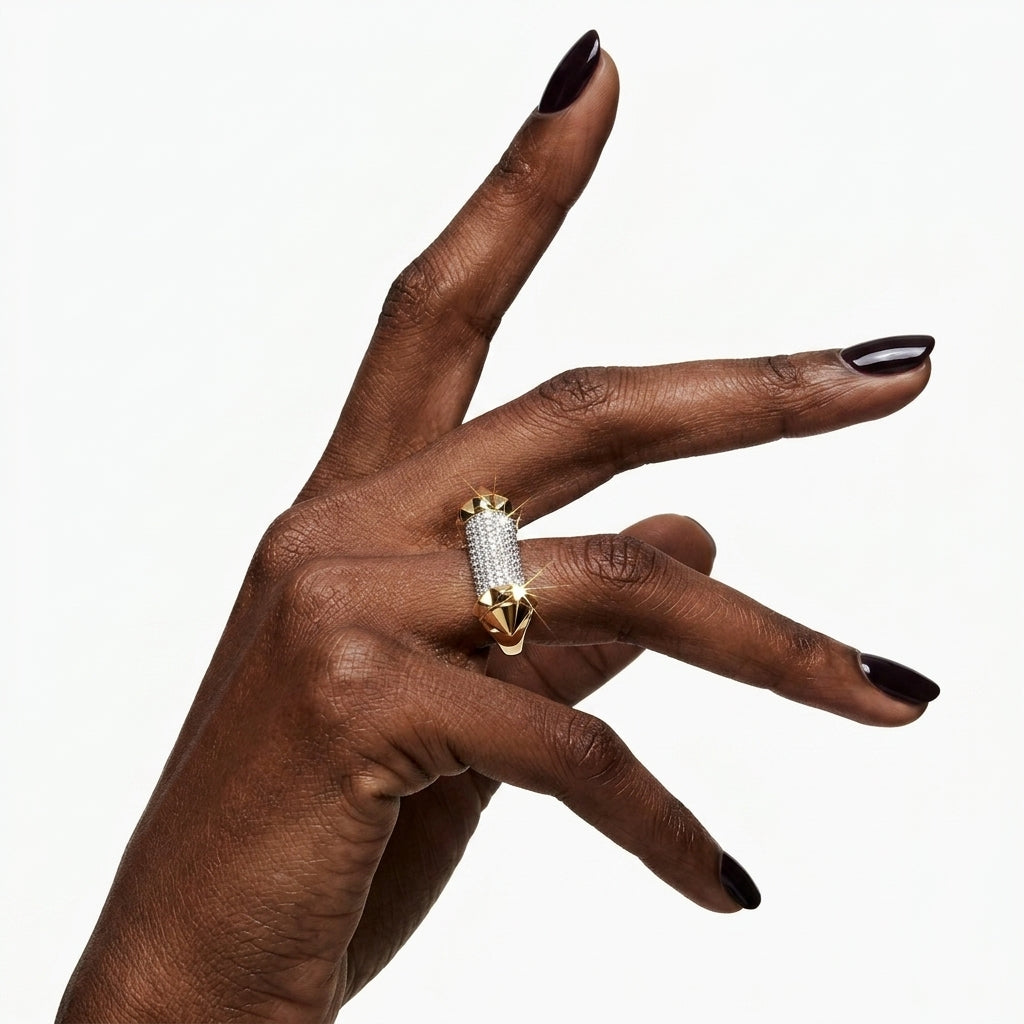 Pavé Spike Statement Ring