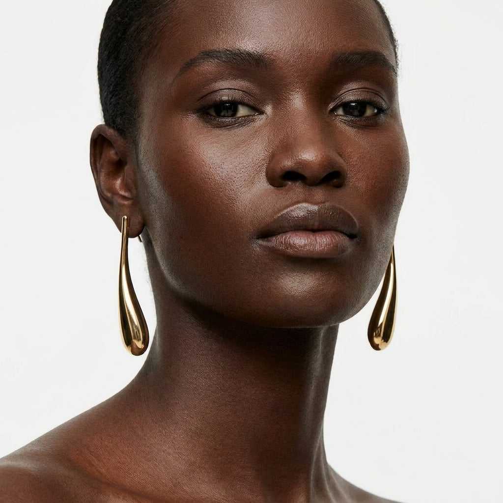 Sculptural Liquid Gold Earrings