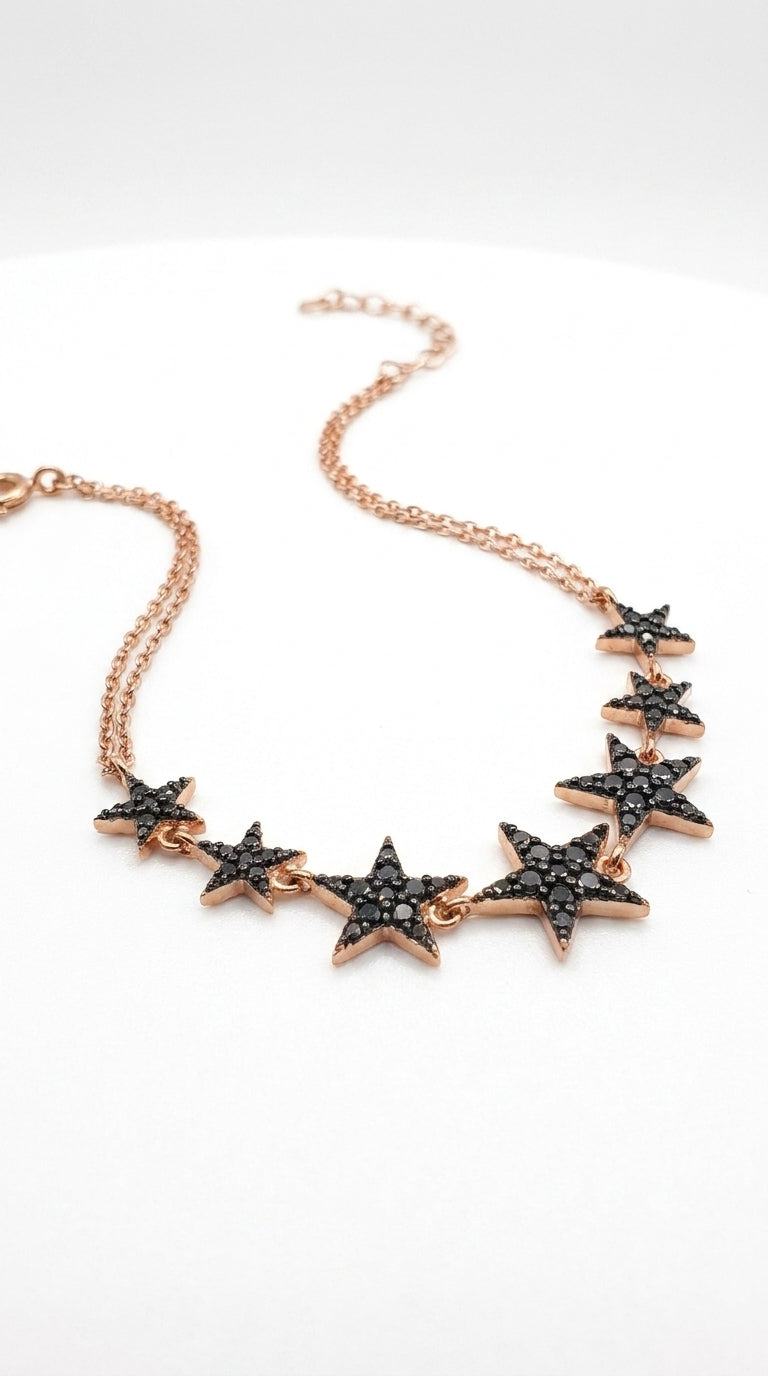 Stellar Onyx Pavé Star Bracelet