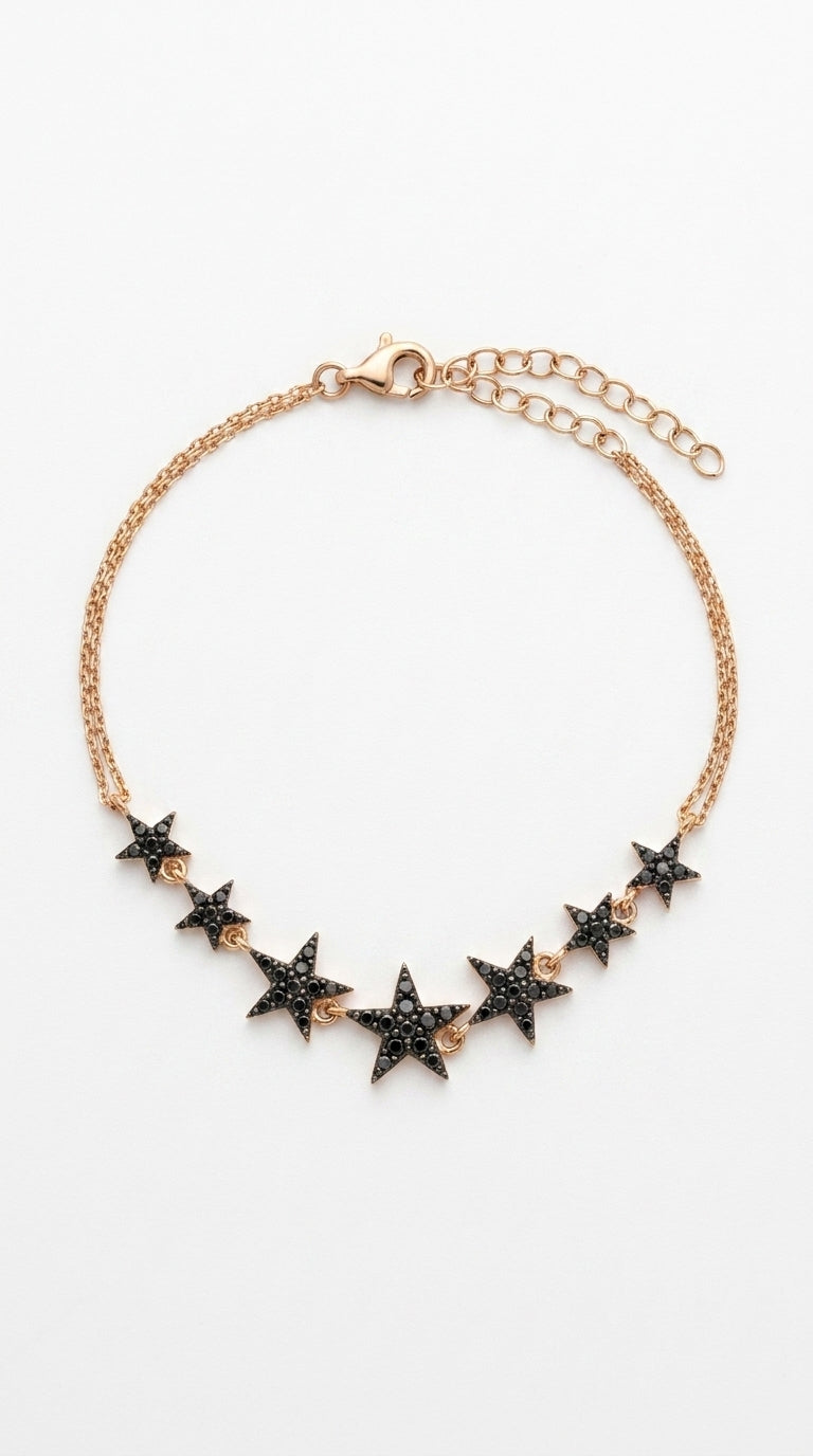 Stellar Onyx Pavé Star Bracelet