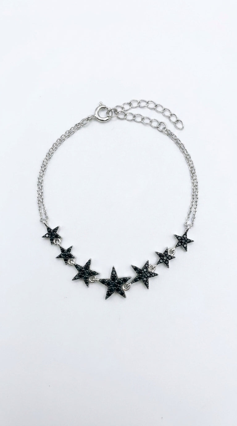 Stellar Onyx Pavé Star Bracelet