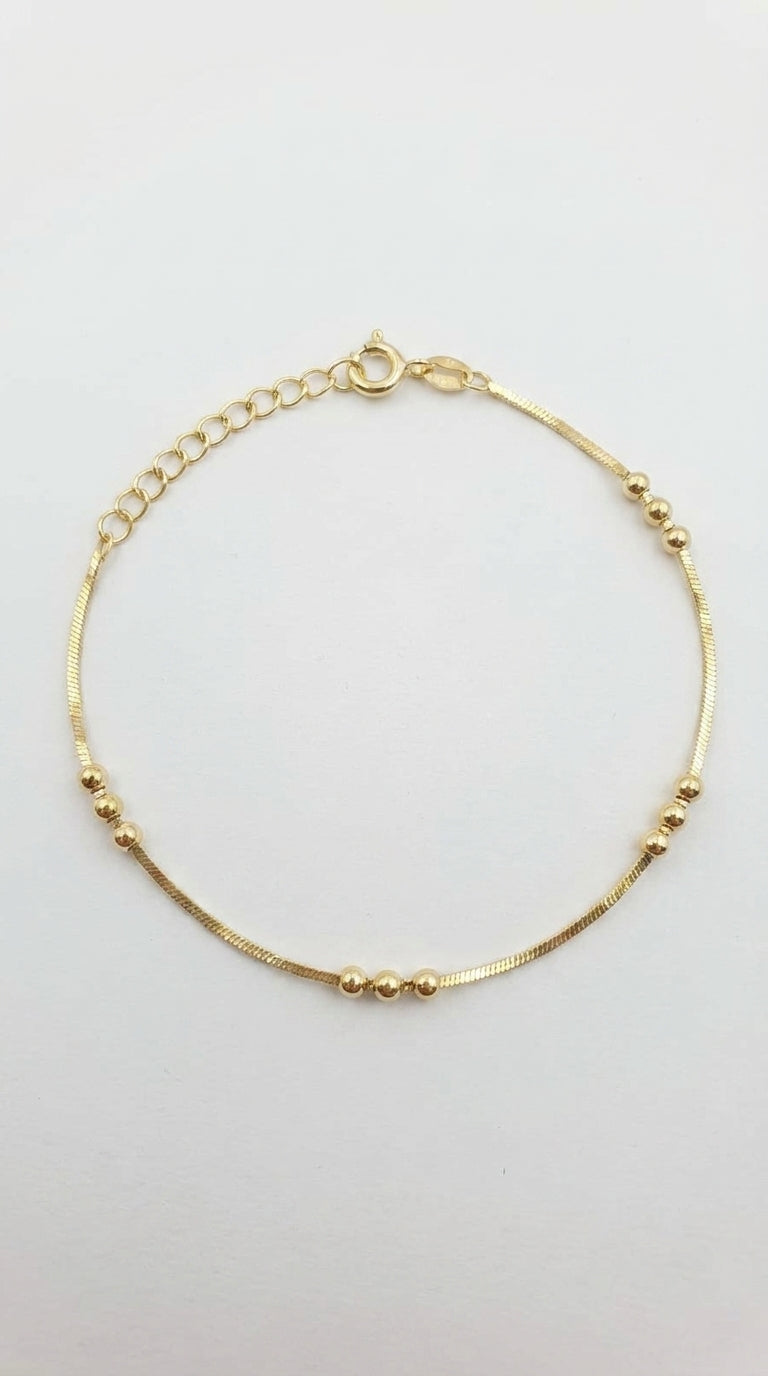 Aurora Beaded Snake Chain Bracelet