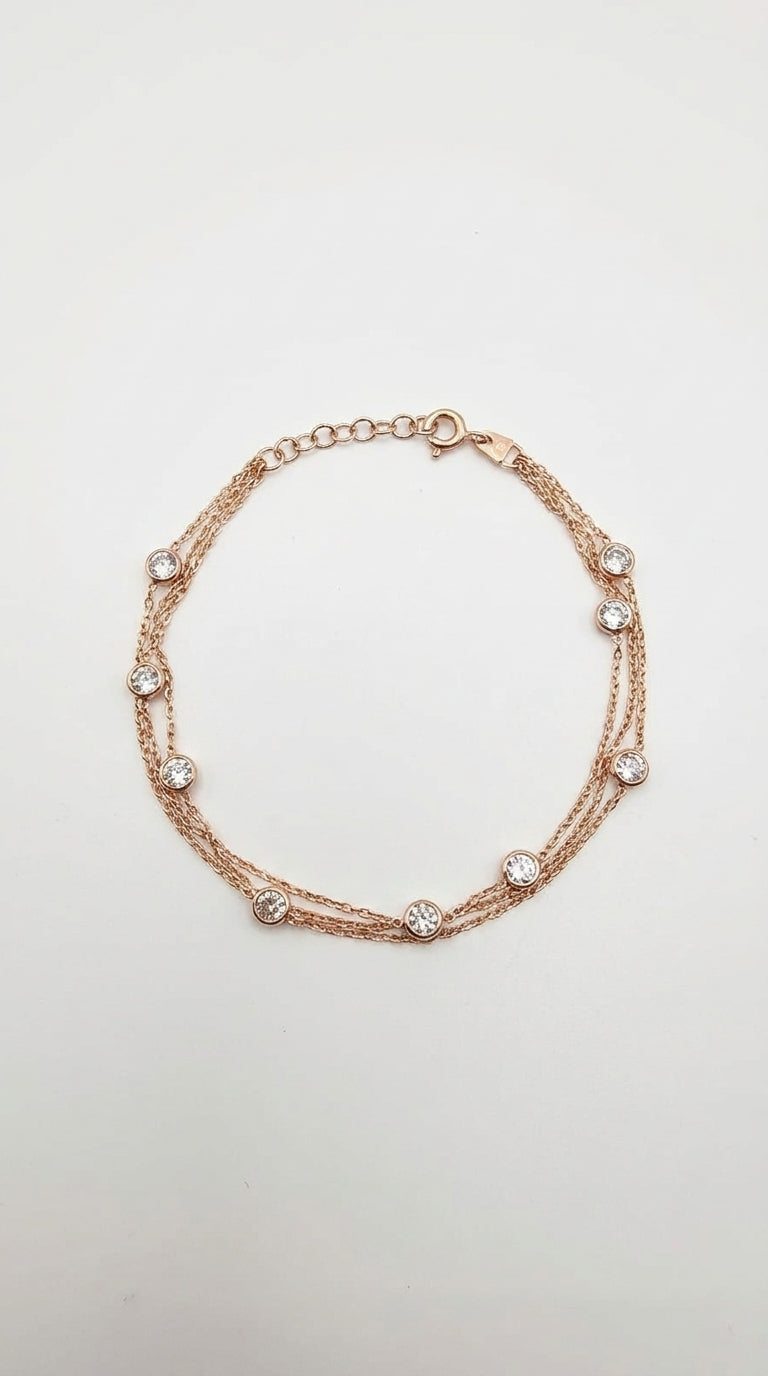 Lumina Triple Strand Bracelet