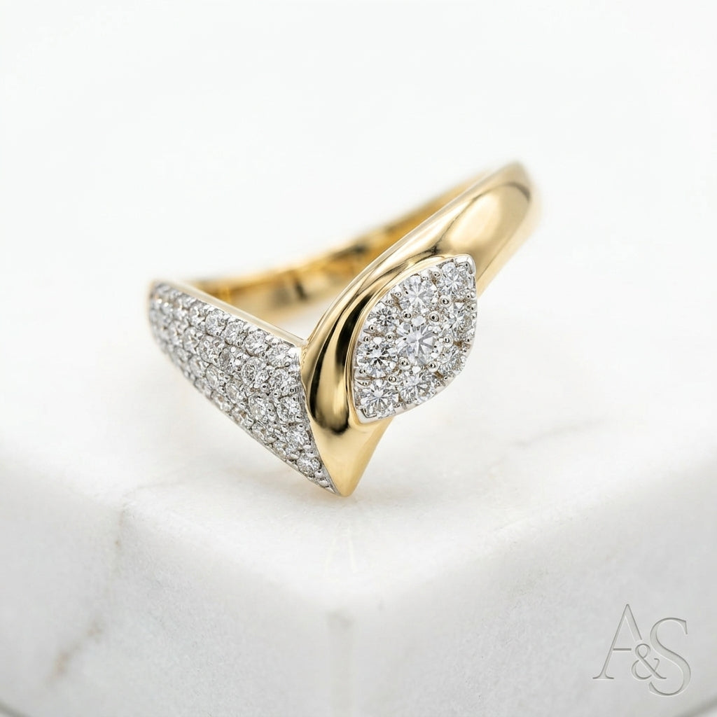 The Asymmetric Chevron Ring