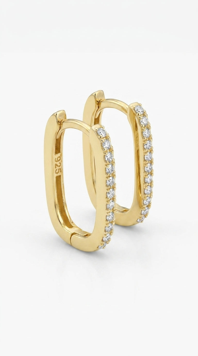 Celestial Oblong Sparkle Earrings