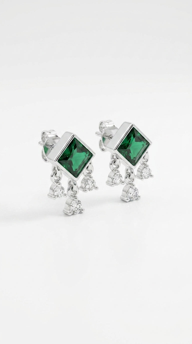 Radiant Verdant Drop Earrings