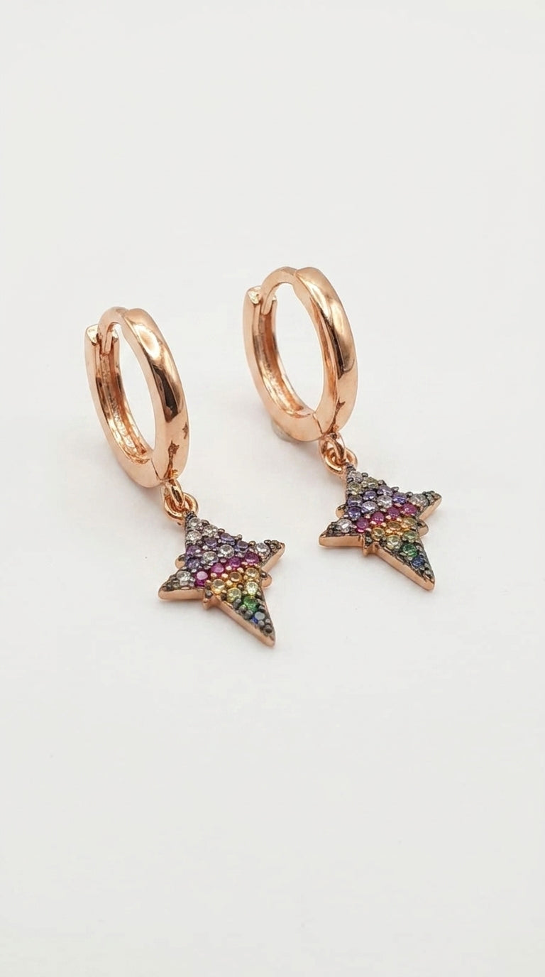 Spectrum North Star Drop Earrings