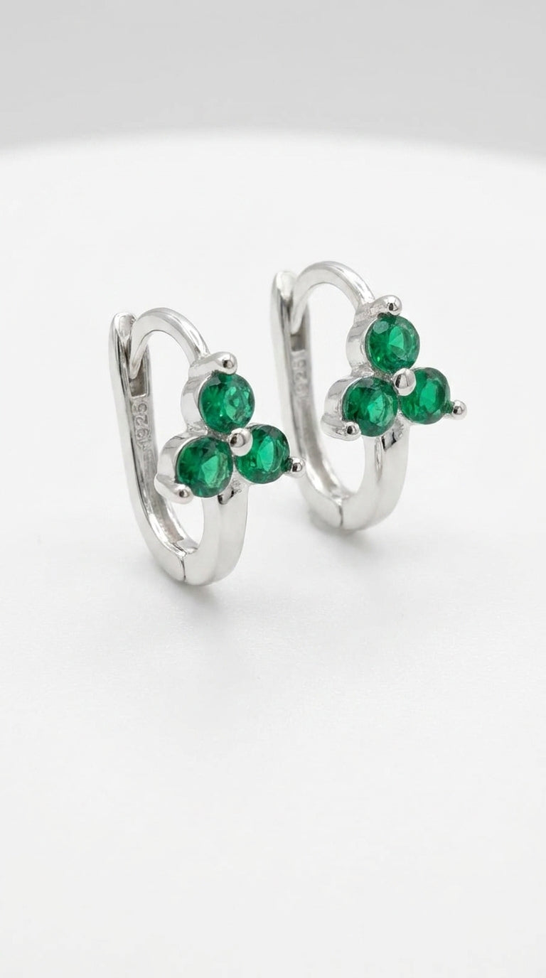 Evergreen Radiant Hoop Earrings