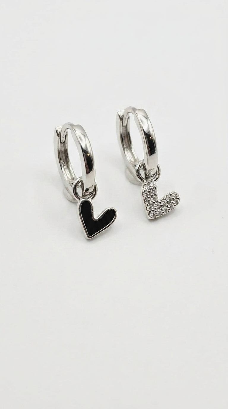 Dual Love Huggie Earrings