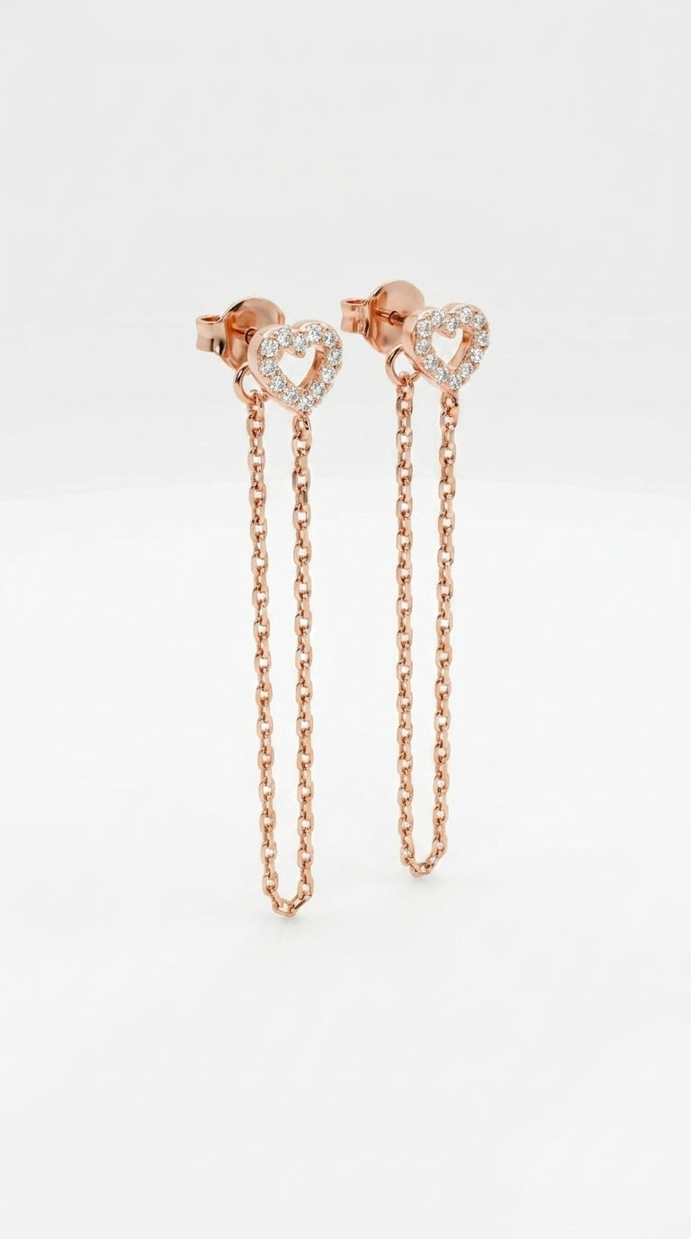 Eternal Heart Drop Earrings