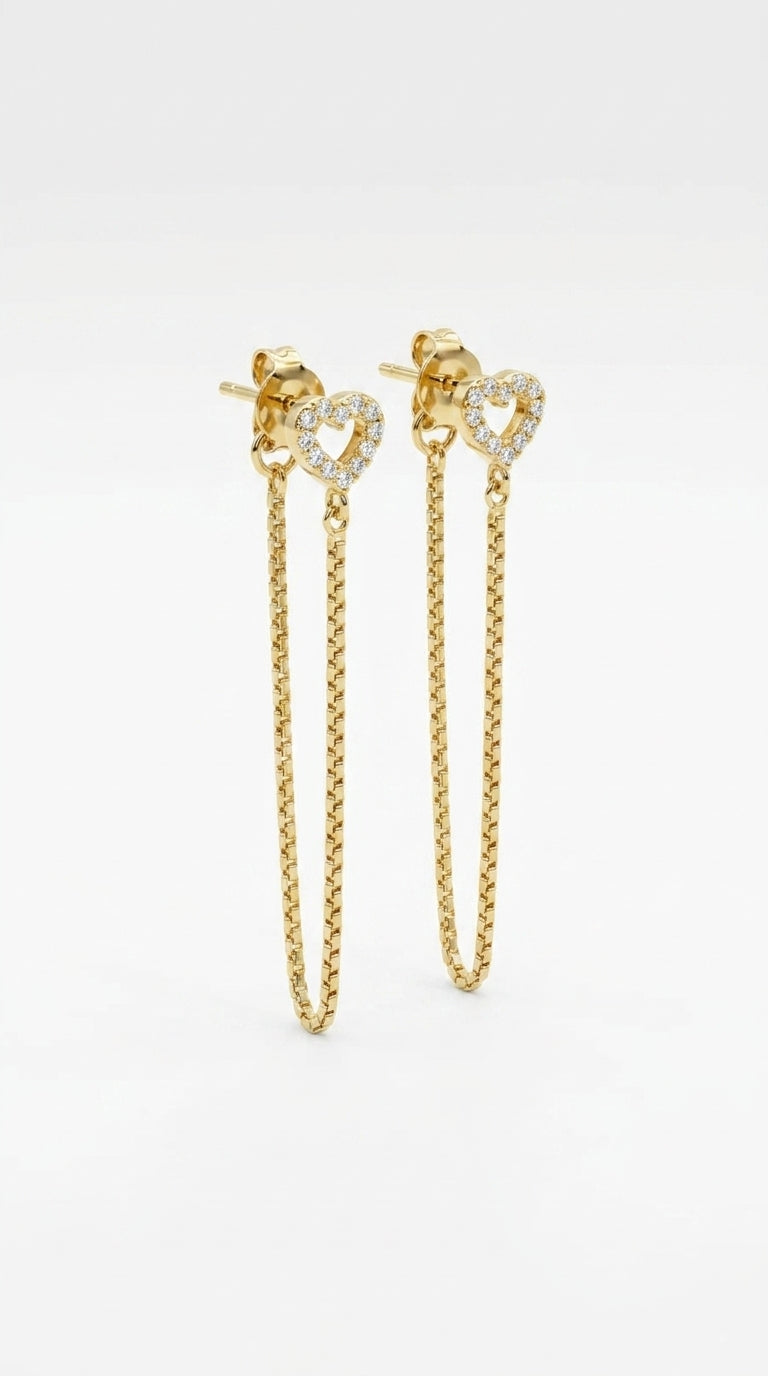 Eternal Heart Drop Earrings