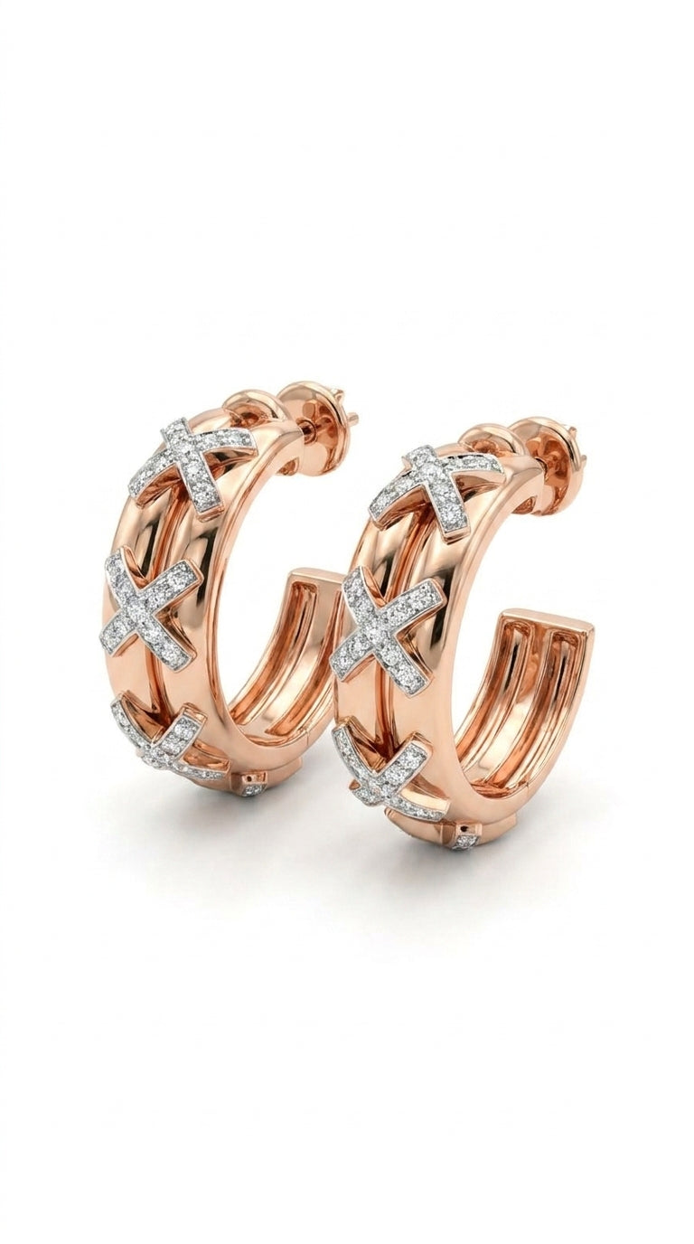 Vintage Muse X-Motif Earrings