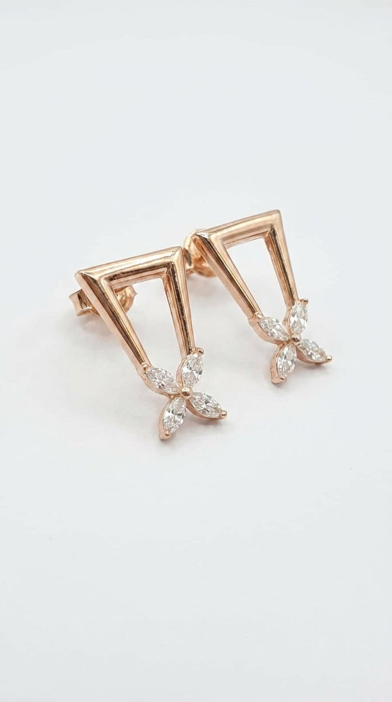 Geometric Marquise Bloom Earrings
