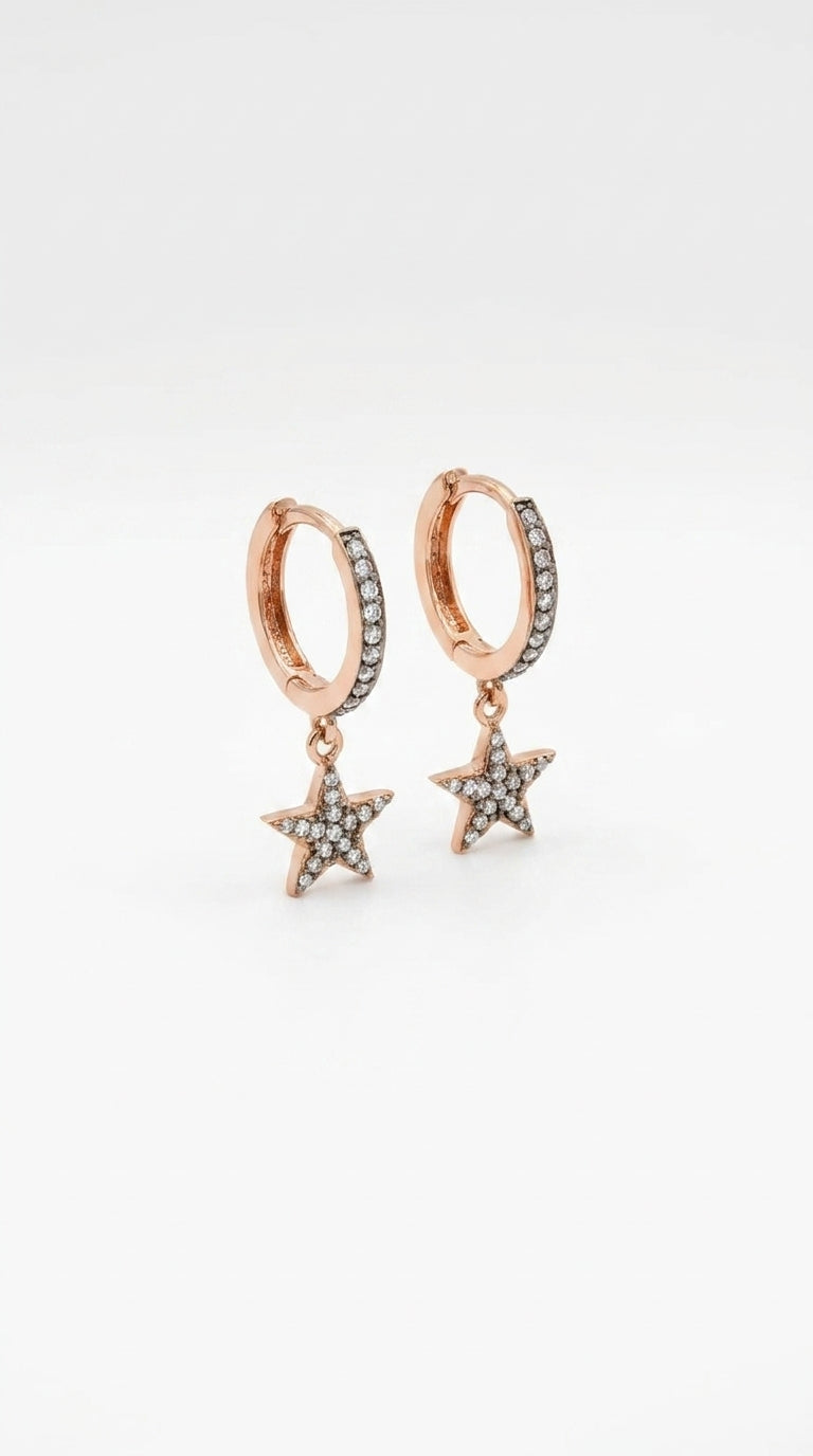 Starlight Dangle Hoop Earrings