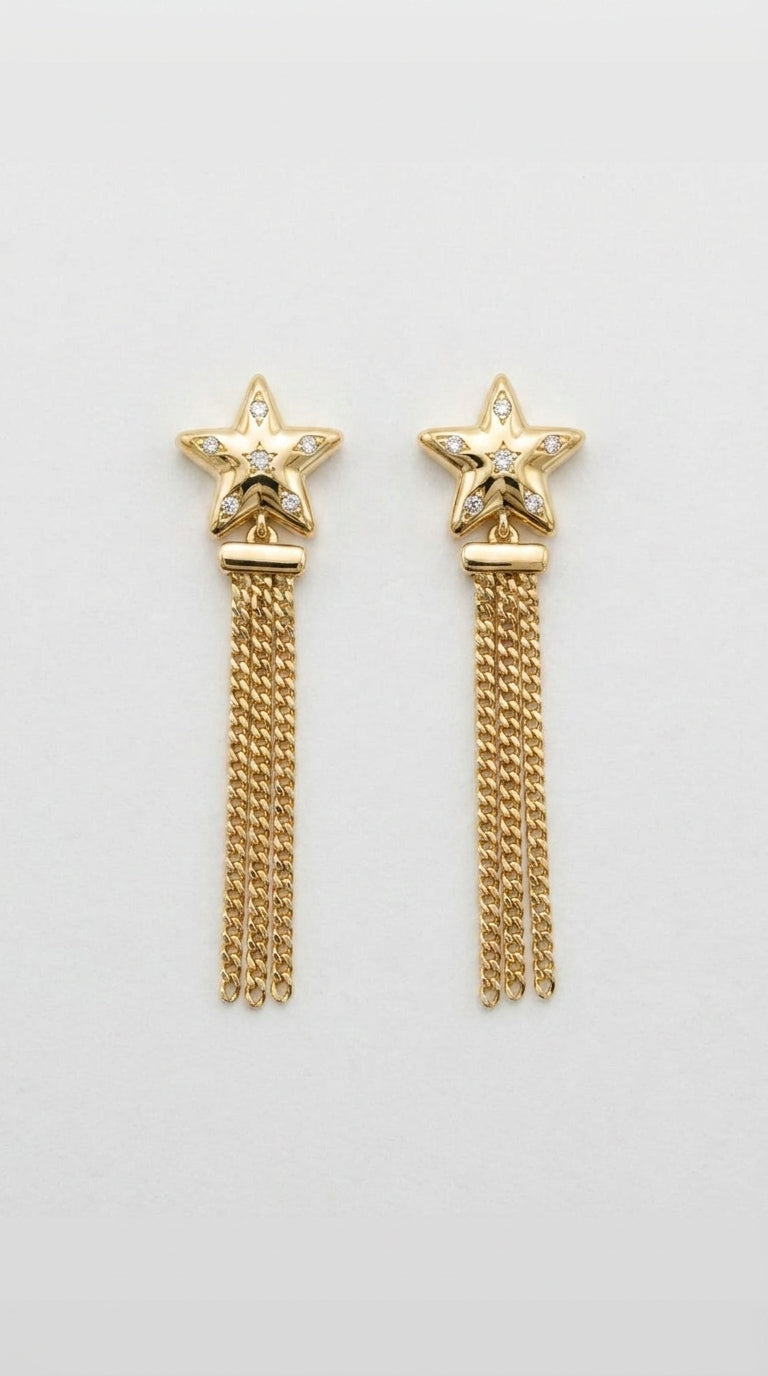 Celestial Nova Tassel Earrings