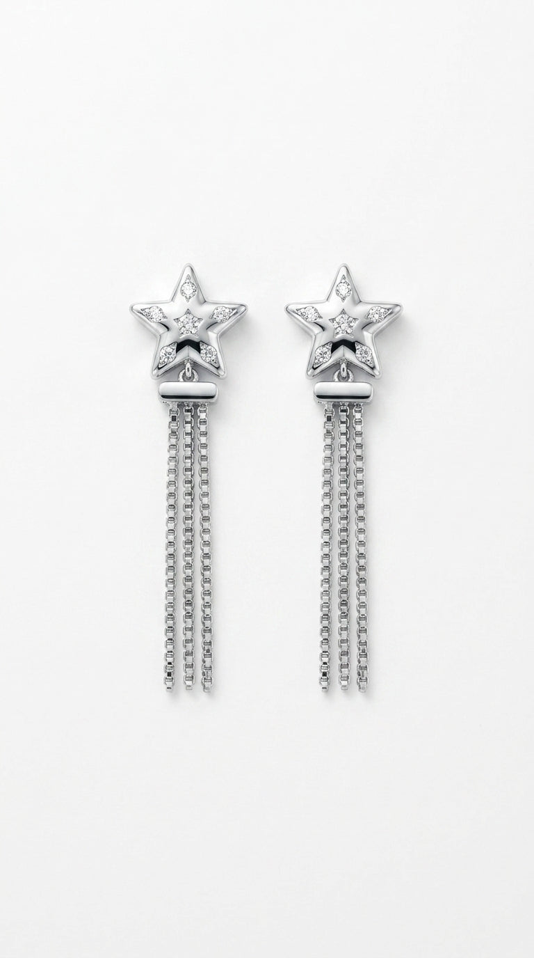Celestial Nova Tassel Earrings