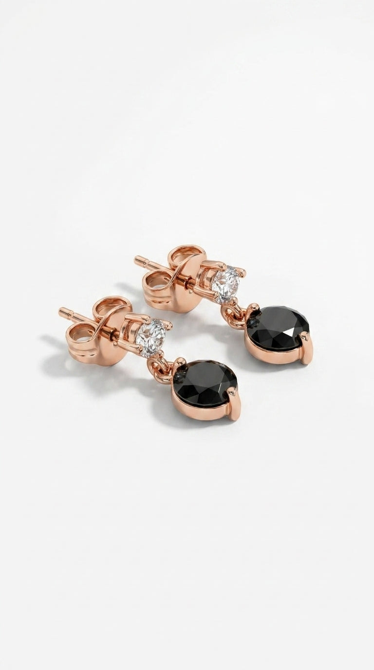 Midnight Sparkle Drop Earrings