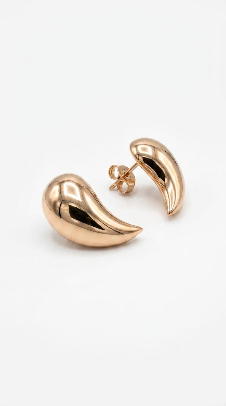 Sculptural Teardrop Stud Earrings