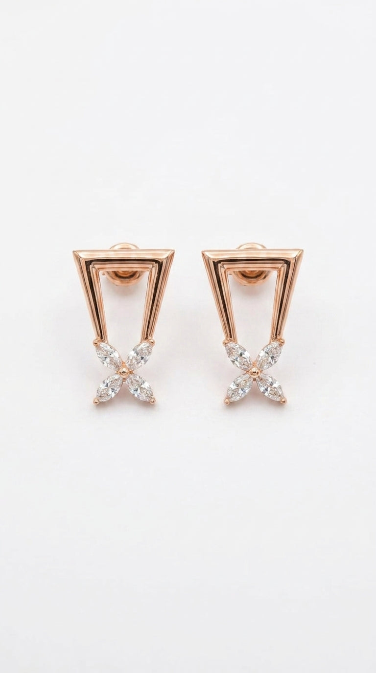 Geometric Marquise Bloom Earrings