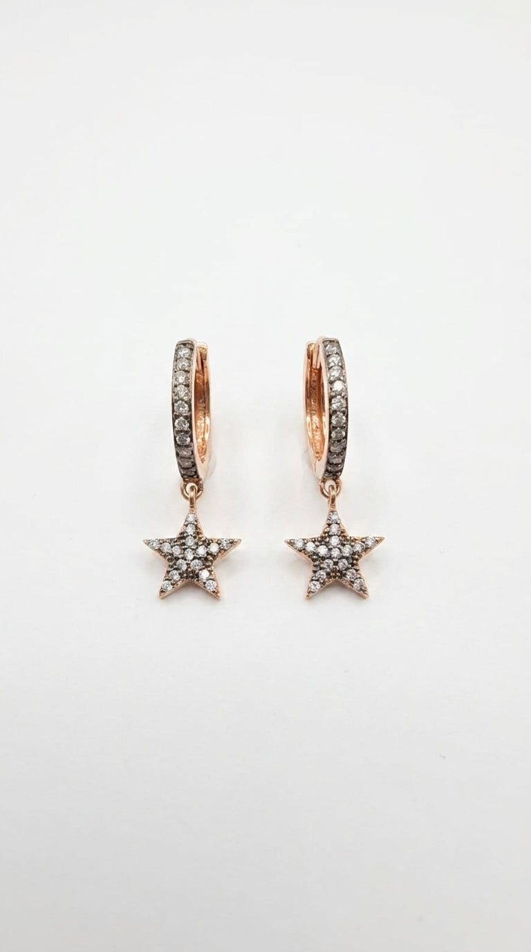 Starlight Dangle Hoop Earrings