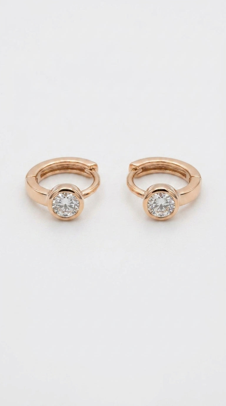 Aura Bezel Hoops