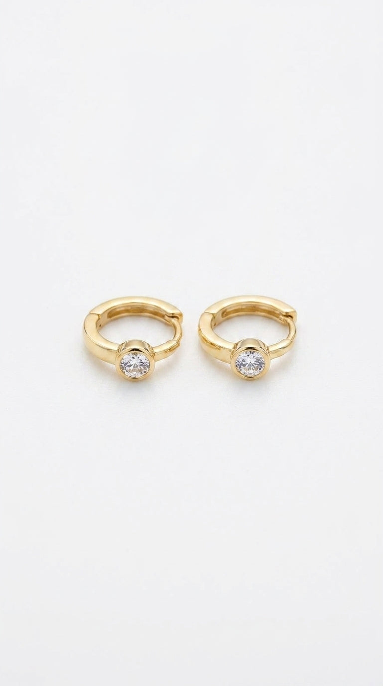 Aura Bezel Hoops