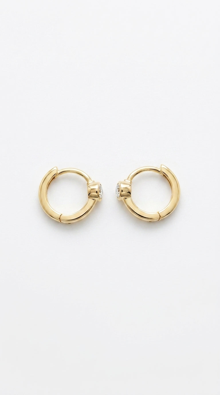 Aura Bezel Hoops
