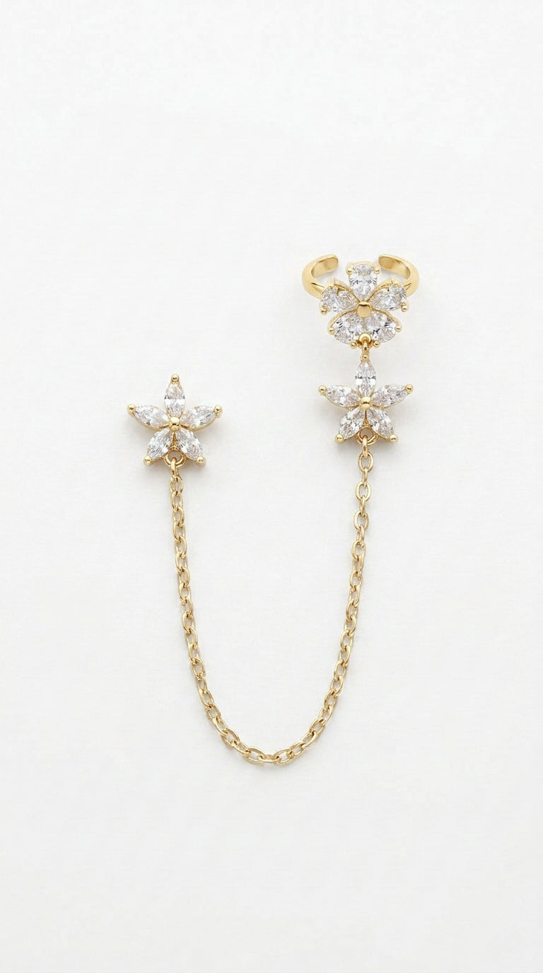 Echoes of Silence Jasmine Cuff Earring
