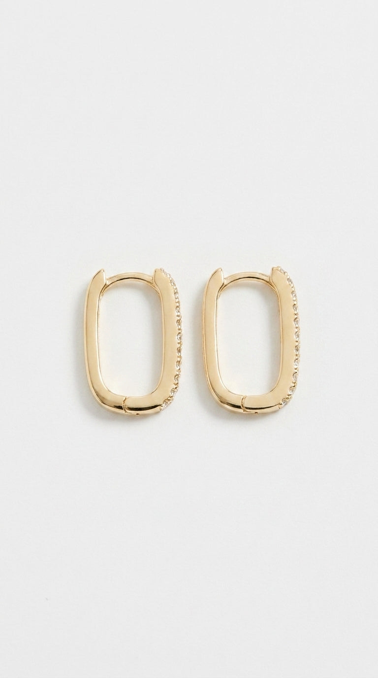 Celestial Oblong Sparkle Earrings