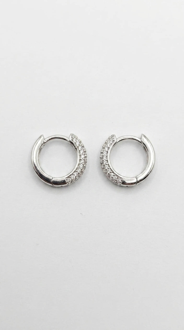 Timeless Luxe Pave Huggie Earrings