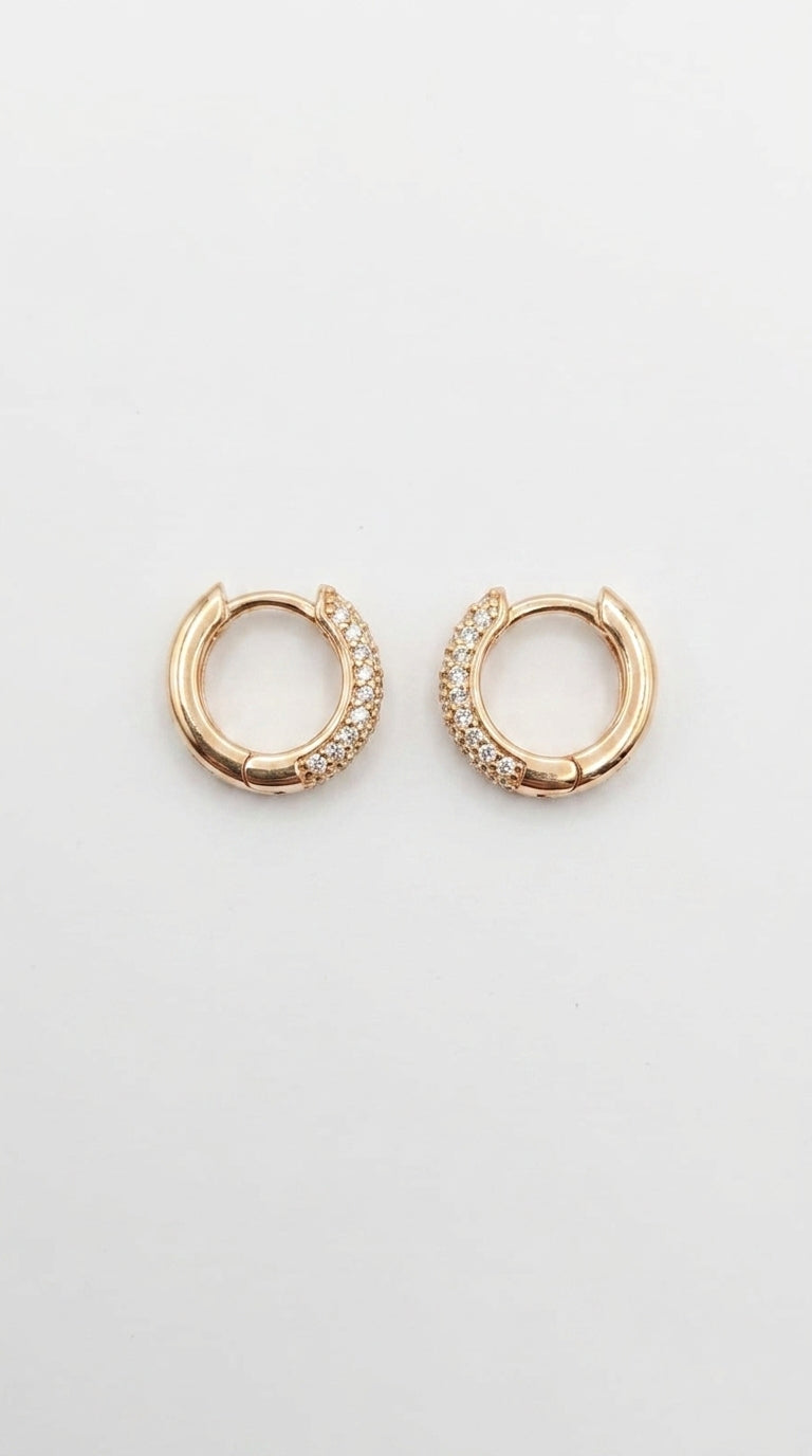 Timeless Luxe Pave Huggie Earrings