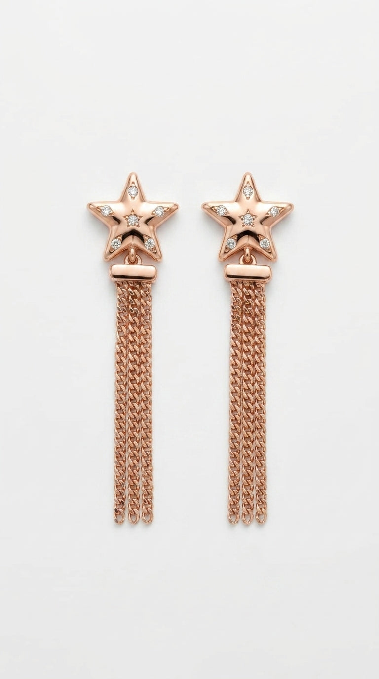 Celestial Nova Tassel Earrings